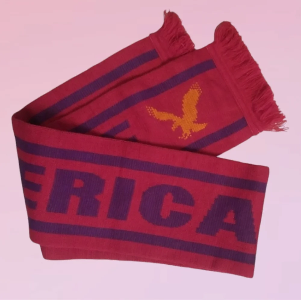 AMERICAN EAGLE Fringe Scarf Sweater Knit Style fringed ends - Picture 3 of 8